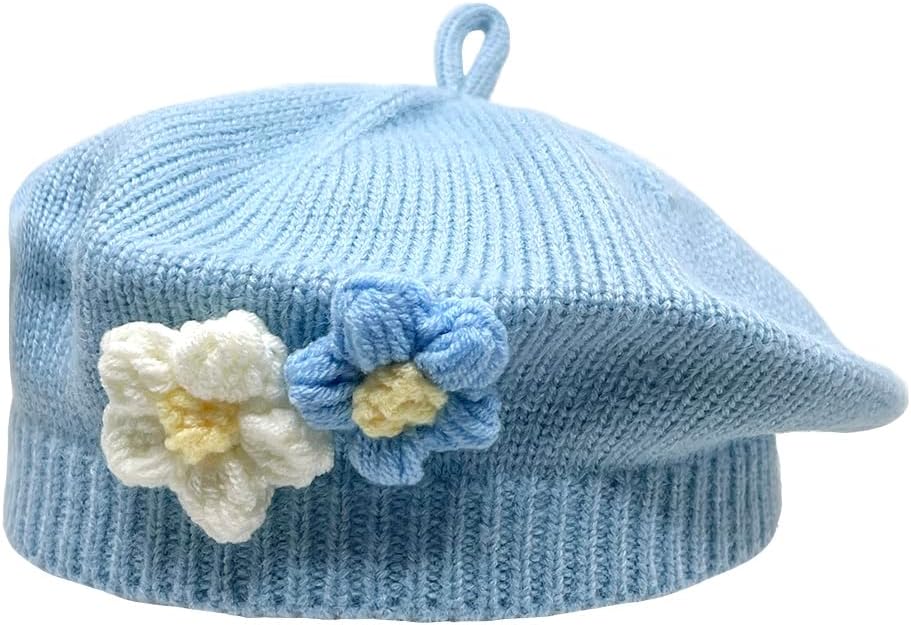 Cozy Knitted Beret for Toddler Girls Stretchy Fit Trendy Design