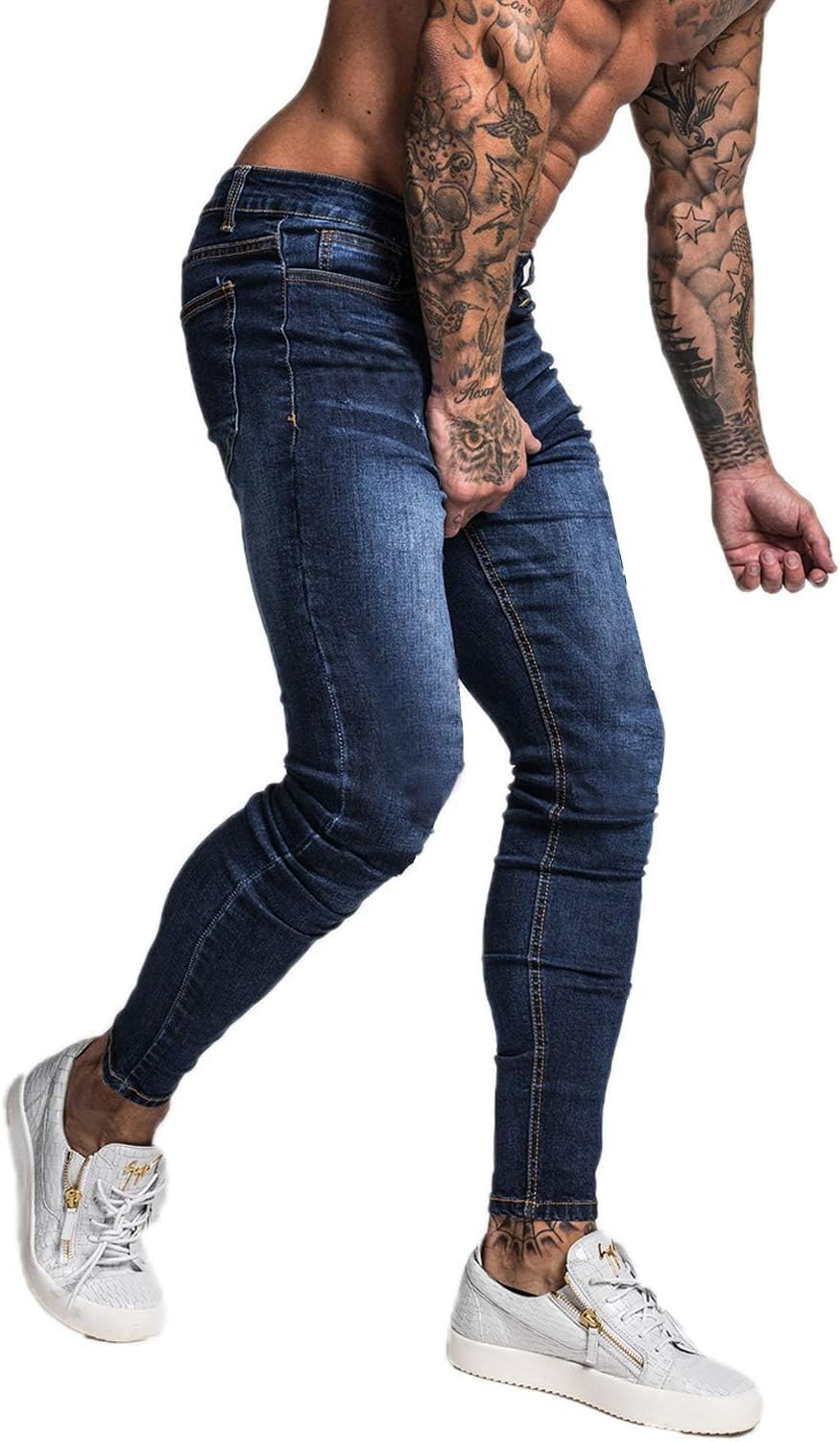 GINGTTO Mens Slim Fit Ripped Jeans Bostonprod-centercom