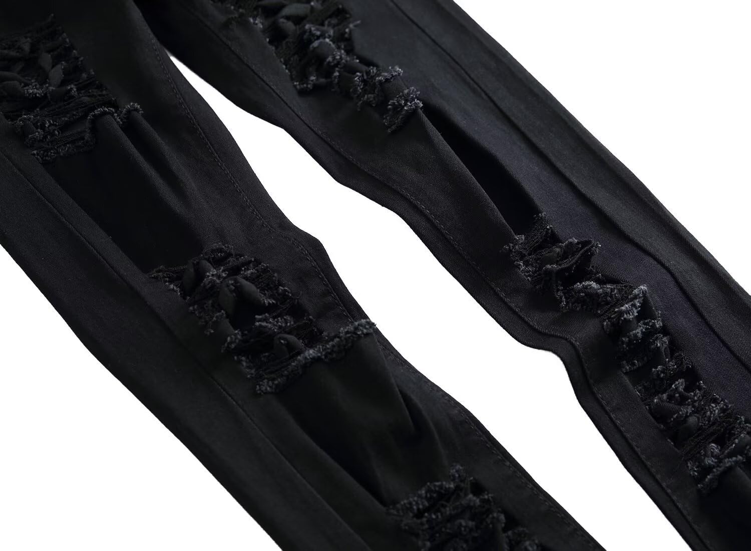 Mens Slim Ripped Skinny Jeans Distressed Design