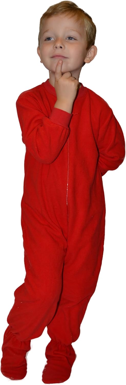Big Feet Pajama Red Fleece Onesie