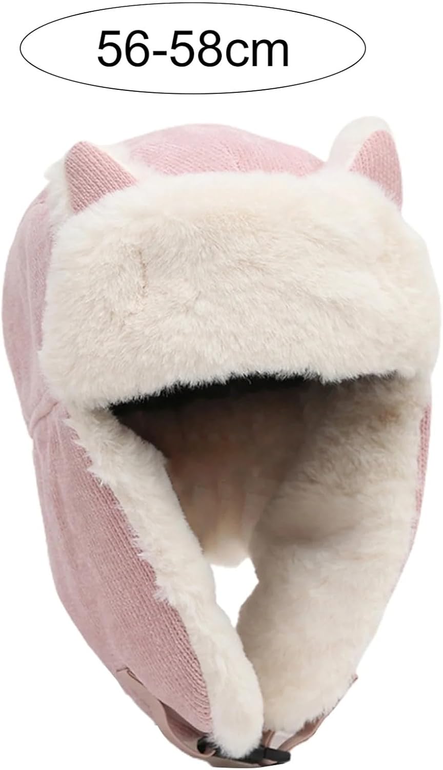 Winter Trapper Hat with Earflaps and Goggles for Men Women