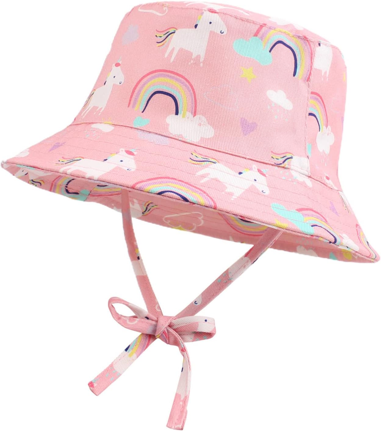 Adjustable Fisherman Hat for Kids Blue Rainbow