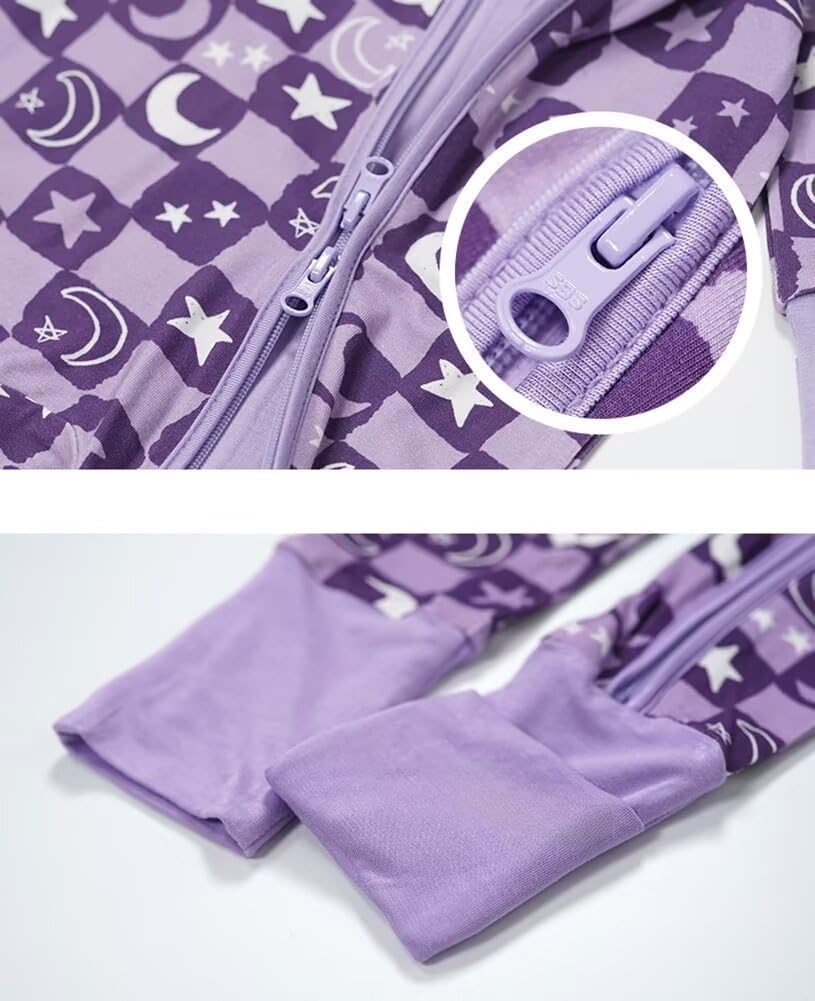 Teach Leanbh Baby Bamboo Viscose Pajamas with Mittens and Feet Cuffs