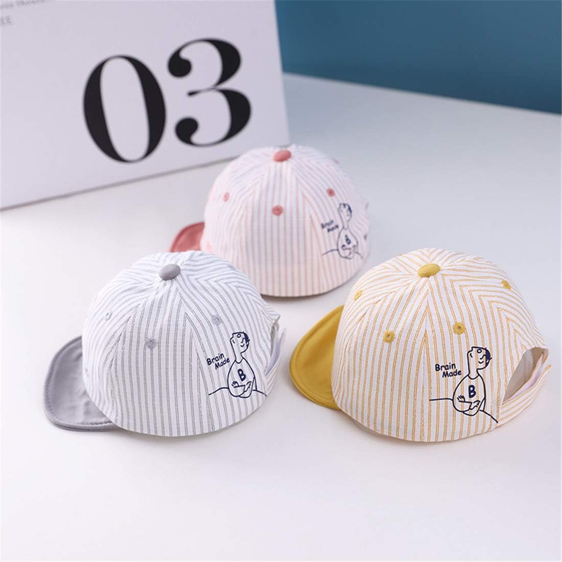 Babe Sunhat - Baseball Striped Baseball Cap 3M-12M