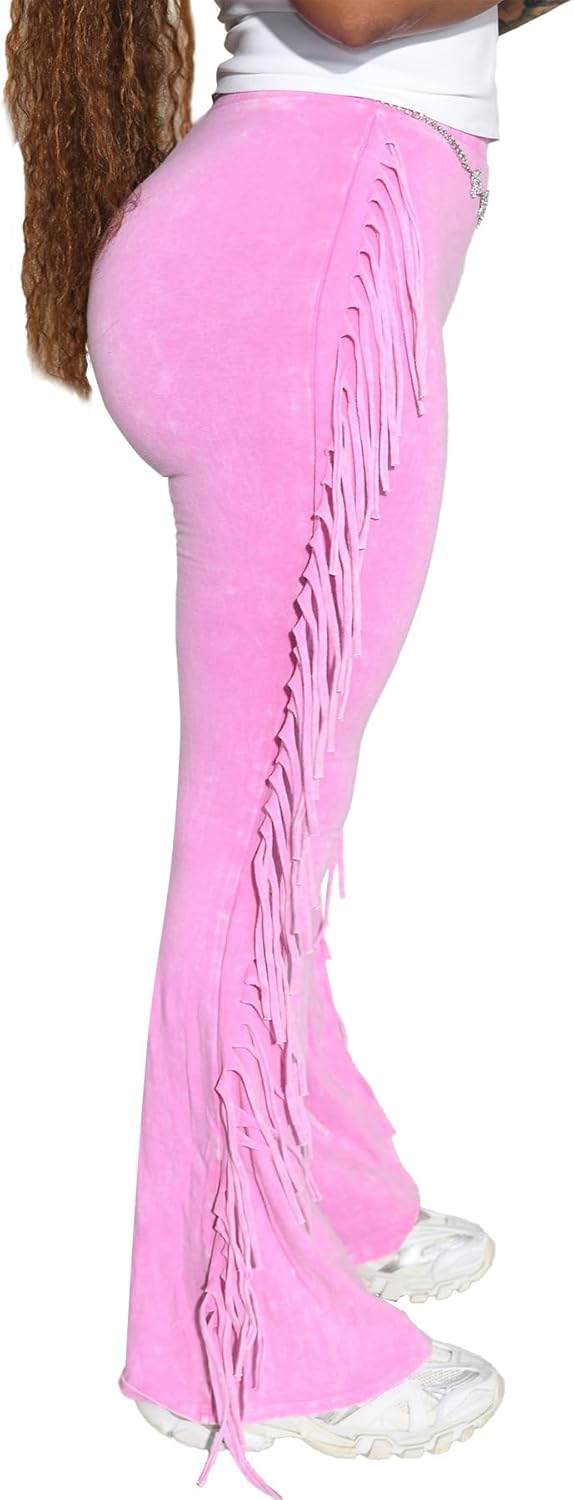 Fringed Cotton Pants Women