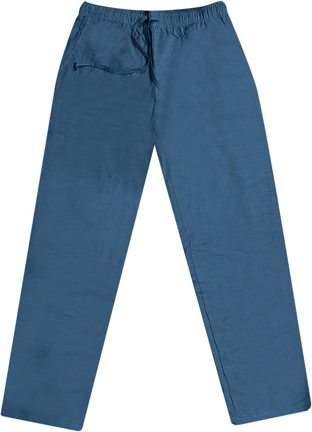 Elastic Waist Cotton Linen Pants for Men