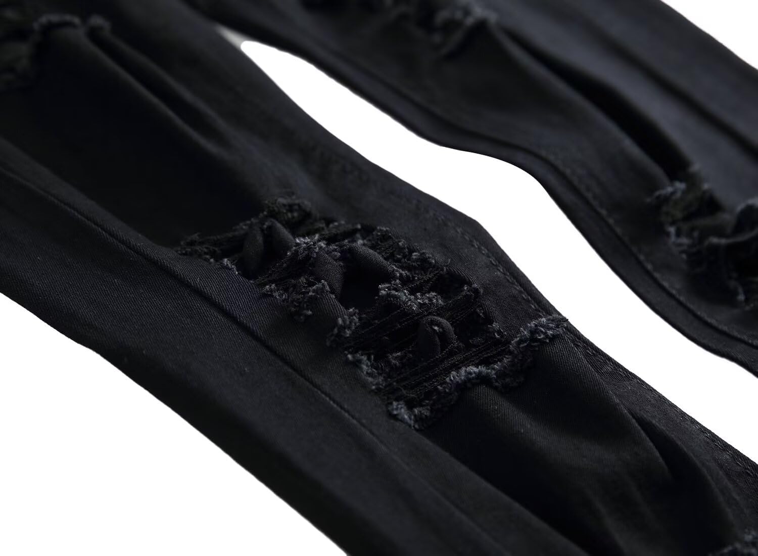 Mens Slim Ripped Skinny Jeans Distressed Design