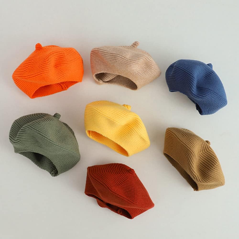 Little Girls Beret Hat Knit for Kids Fashion Beanie