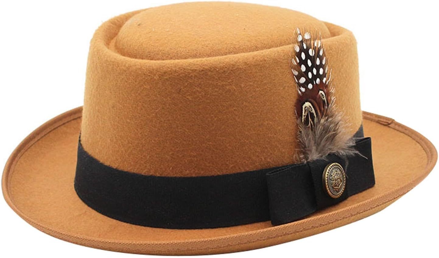 Mens Feathered Western Cowboy Hat for lederhosen and costume Stylish and practical