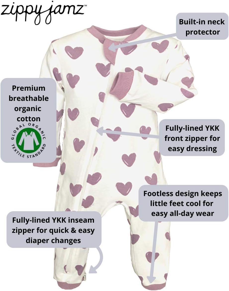 ZippyJamz - Organic Sleepy Friends Onesies