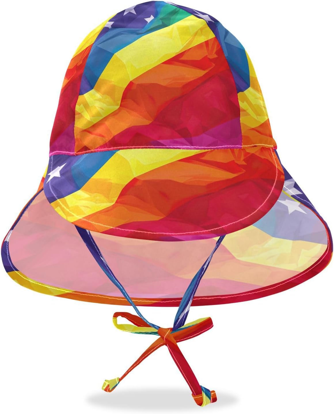Adjustable Rainbow Flag Sun Hat