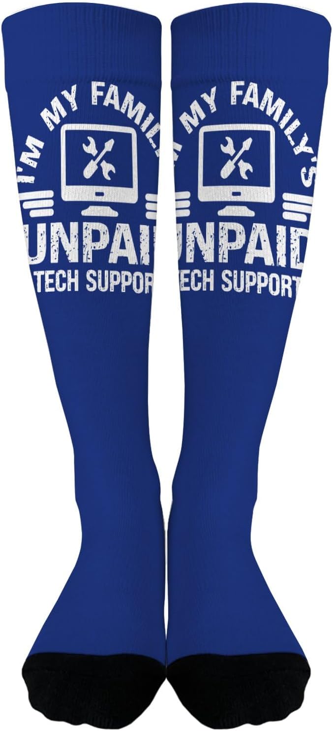 Funny Tech Support Socks for Women and Girls