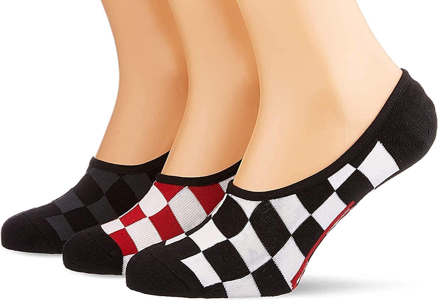 Comfort classic Vans no-show socks mix and match with checks