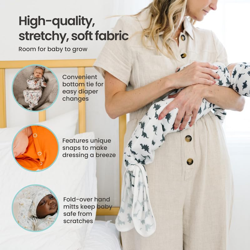 Copper Pearl Knotted Newborn Sleepers
