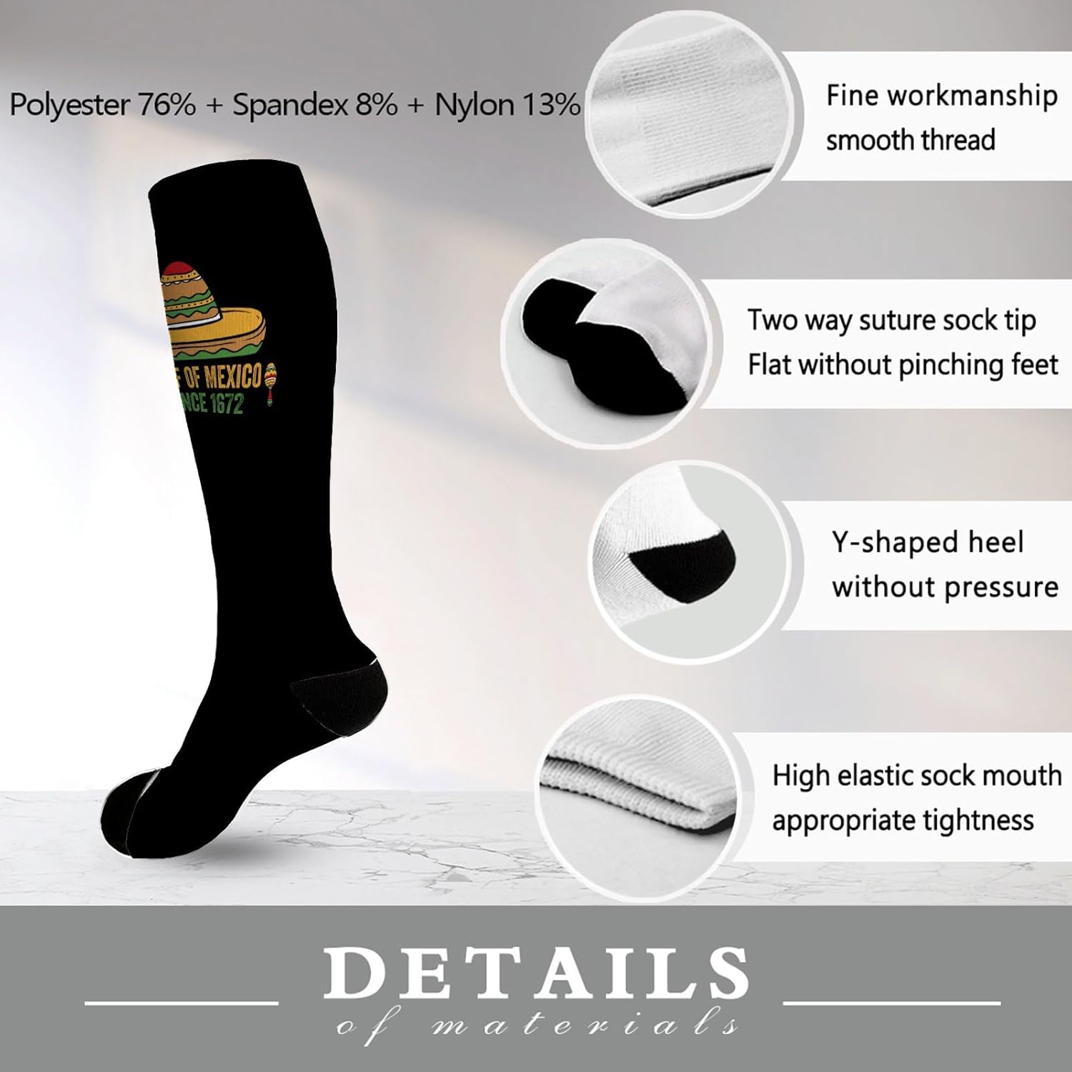 Stylish Cotton Socks Liner for Men Duck Boot Sock Dress Sock
