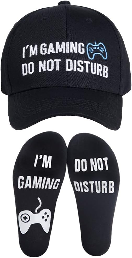 Gamer Gift Set Beanie Hat Socks for Men Teens