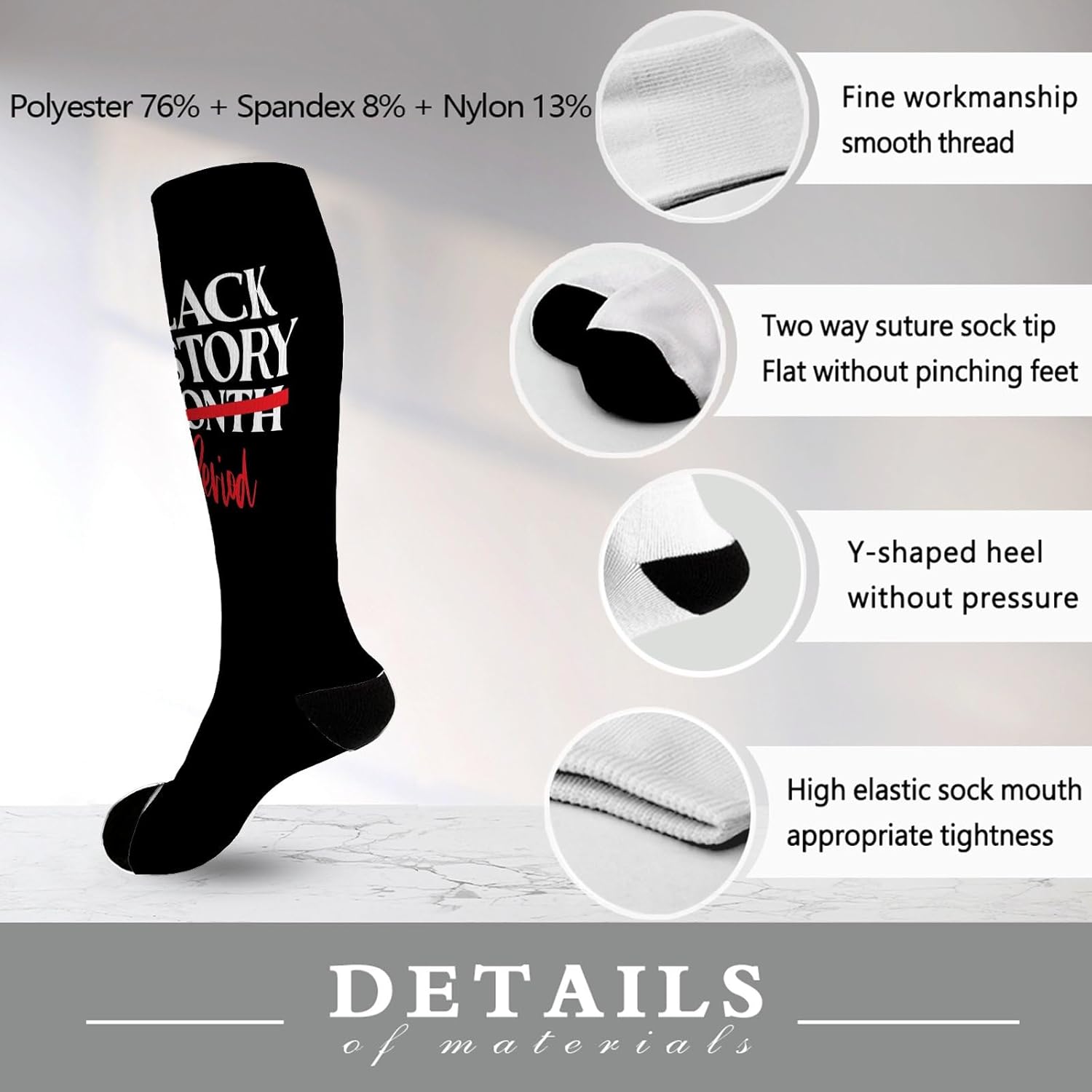 Stylish Black History Month Socks for Women and Kids