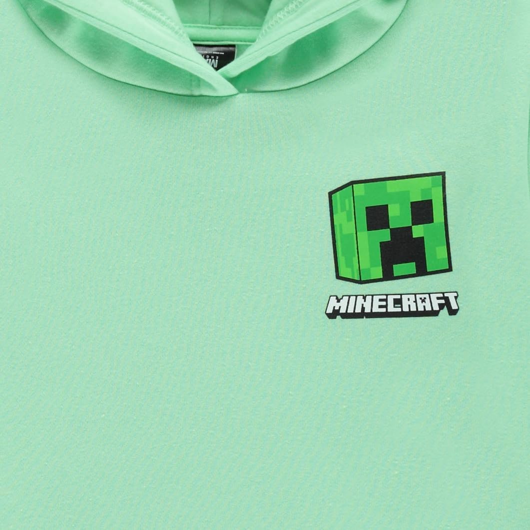 Minecraft Boys Video Game Hoodie Black Green