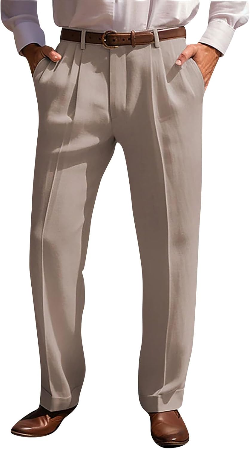 Durable Cotton Linen Pants for Men Lightweight and breathable