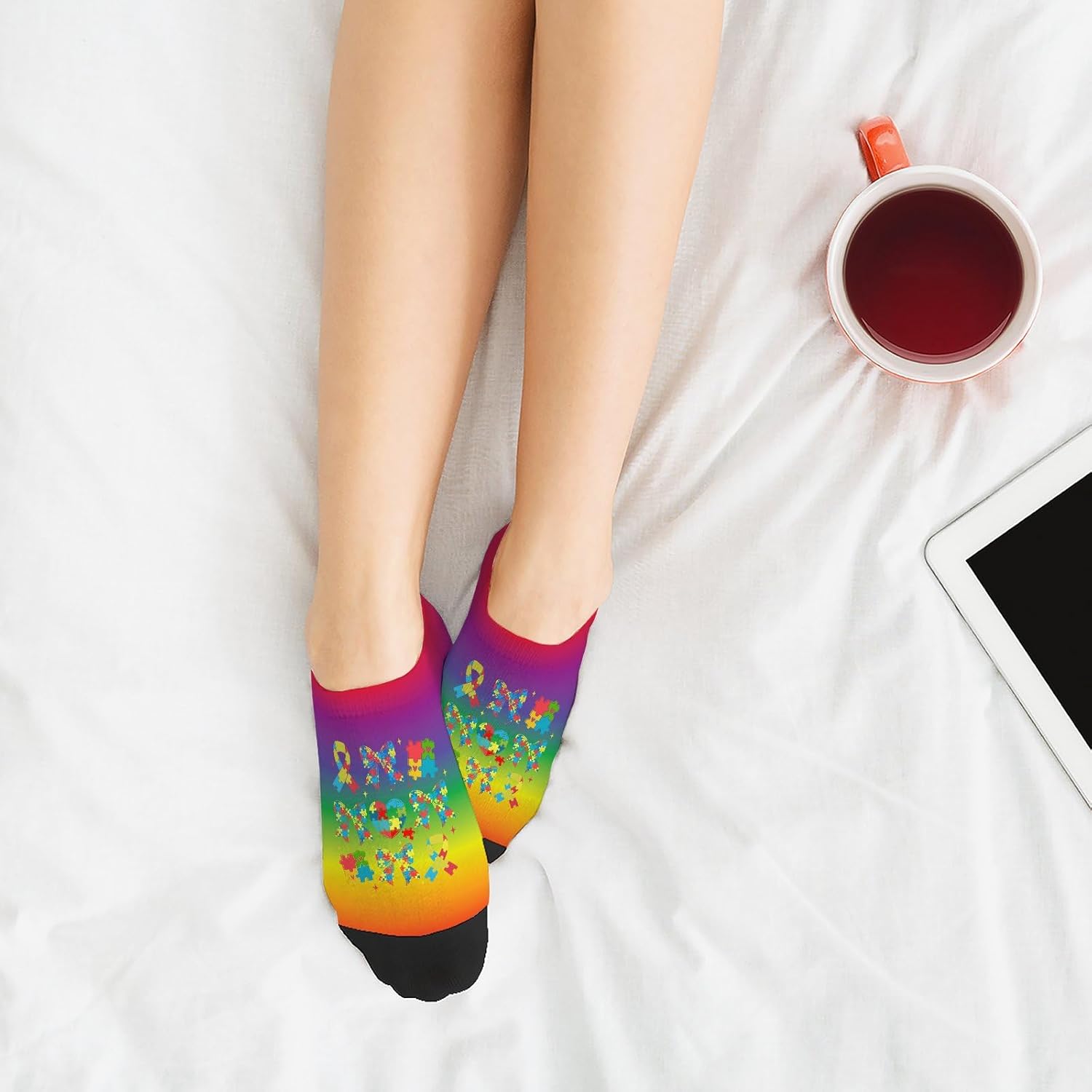 Coquettess Autism Puzzles for Men Hidden Messages Socks