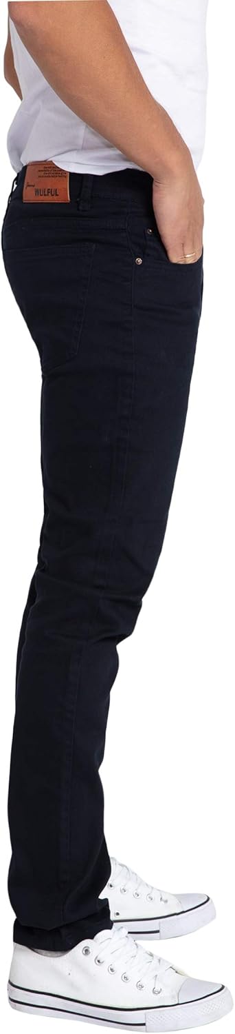 WULFUL Mens Stretch Fit Skinny Jeans for Comfort Style