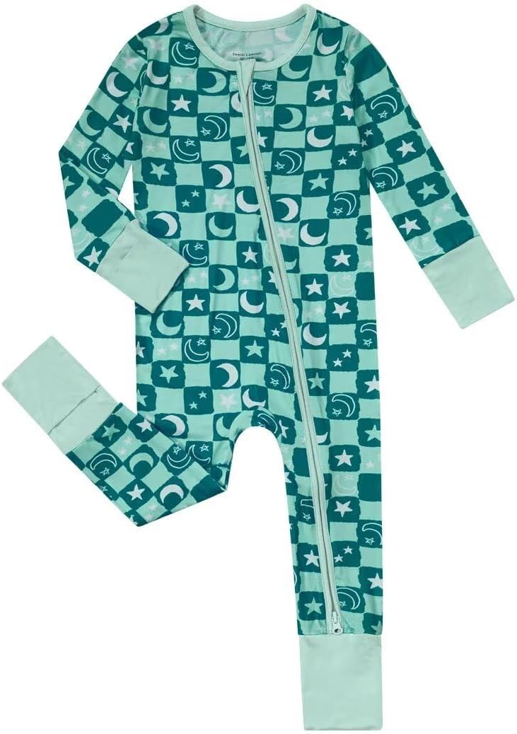 Teach Leanbh Baby Bamboo Viscose Pajamas with Mittens and Feet Cuffs