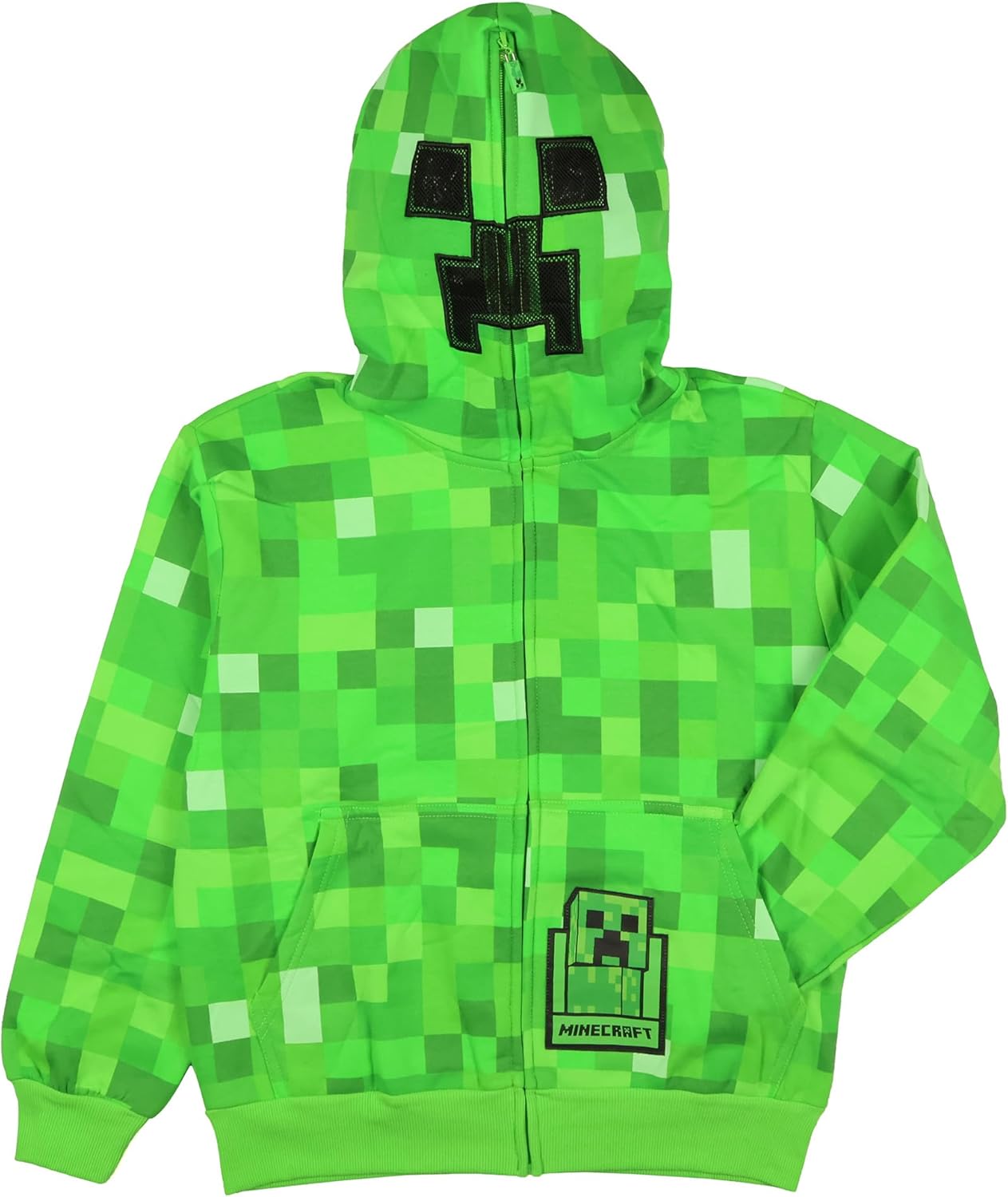 Mad Engine Minecraft Boys I AM Creeper Full-Zip Mathy hoodie