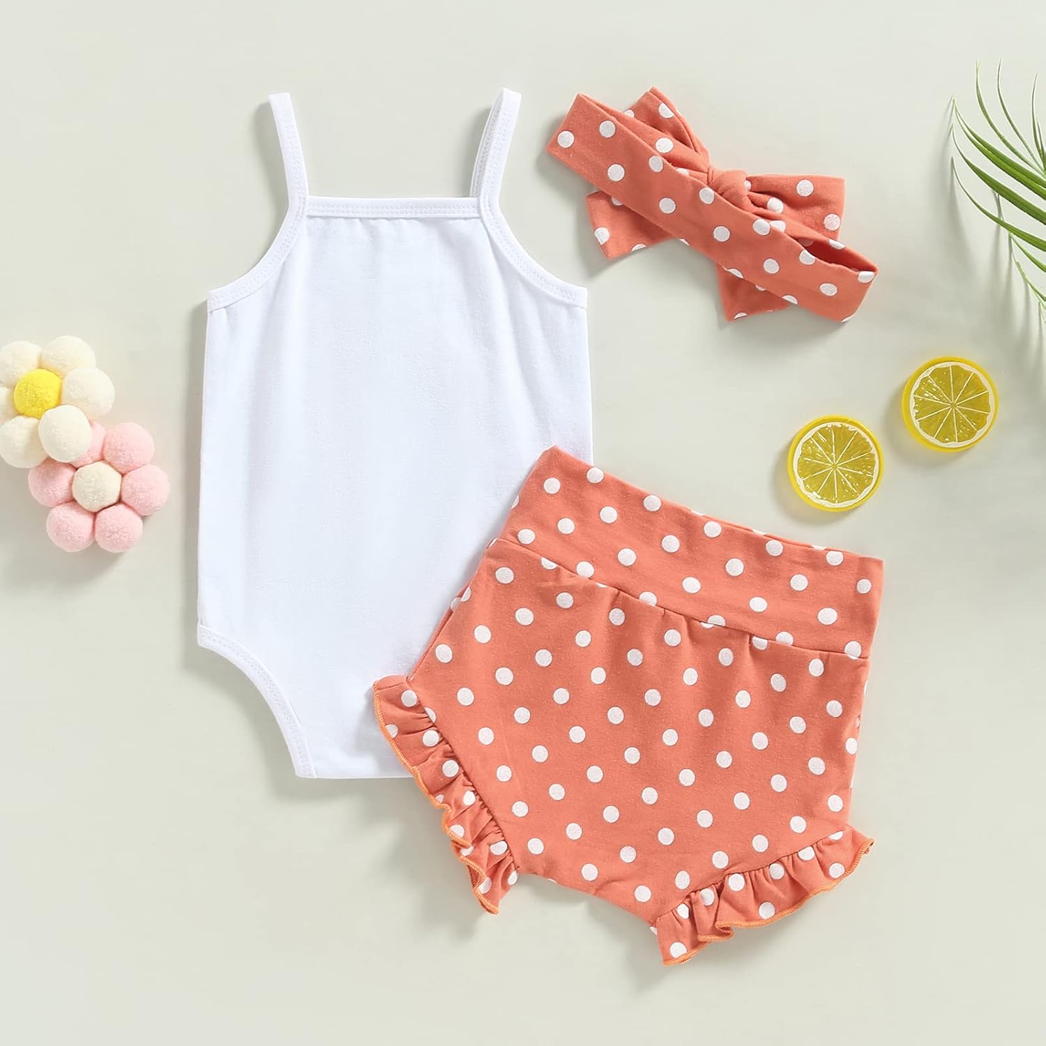 Rainbow Romper for Baby Girls Soft Cotton Romper Adorable Newborn