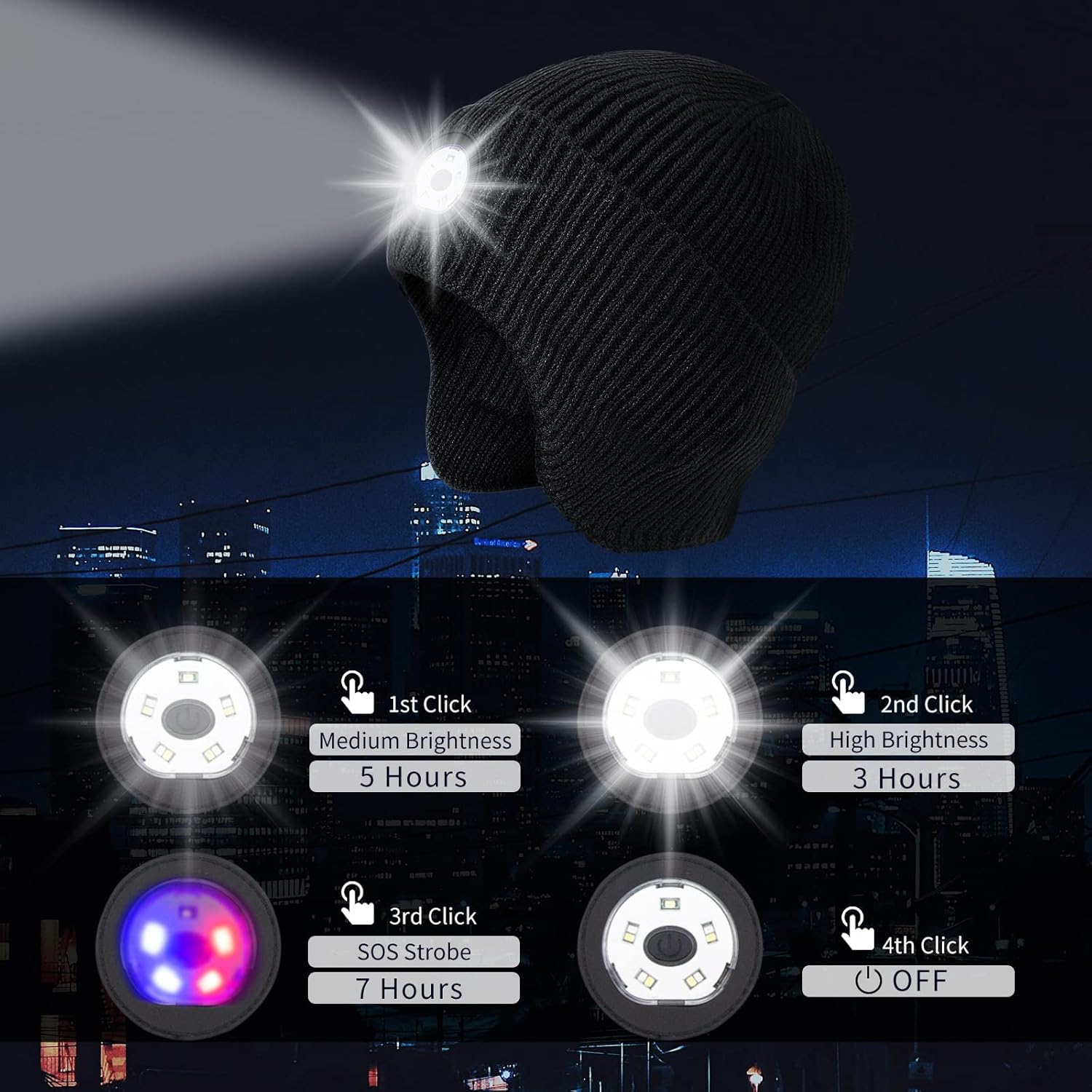 Winter Warmth Lit-Up Beanie Hat for Gifts