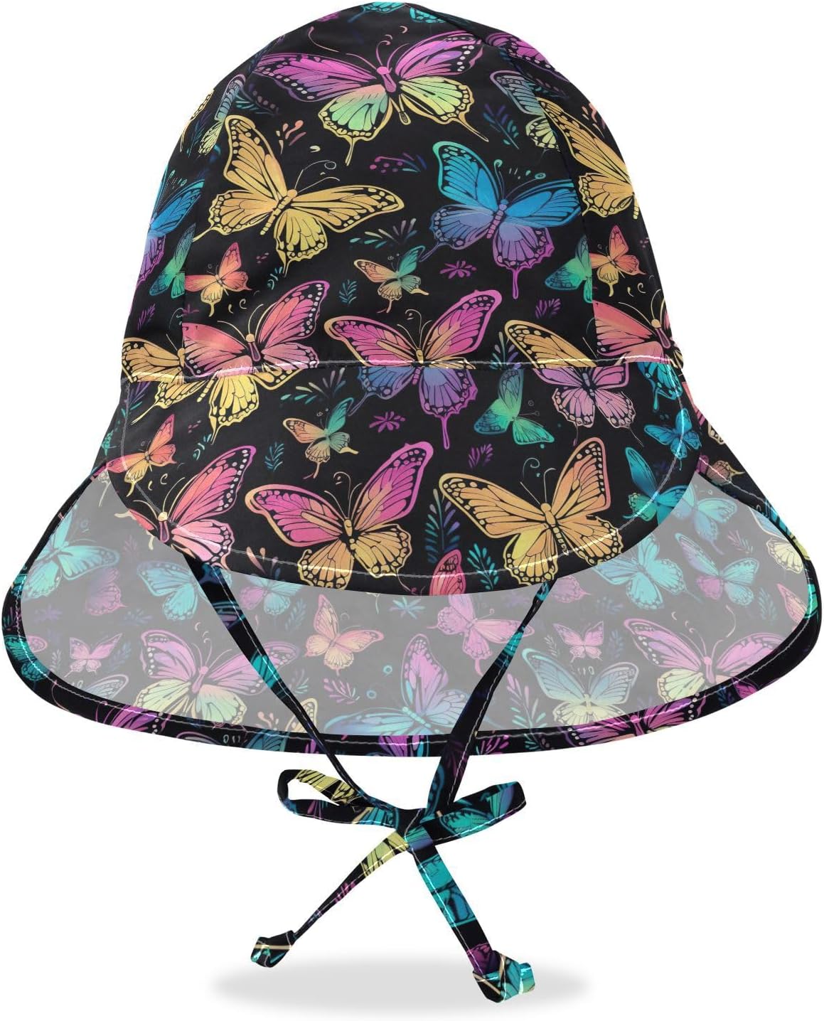 Emelivor Baby Rainbow Sunhat 50 UPF Adjustable for Treasure Buckle