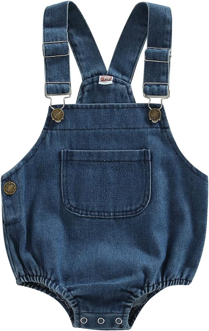 BULINGNA Boys and Girls Denim Romper for Summer
