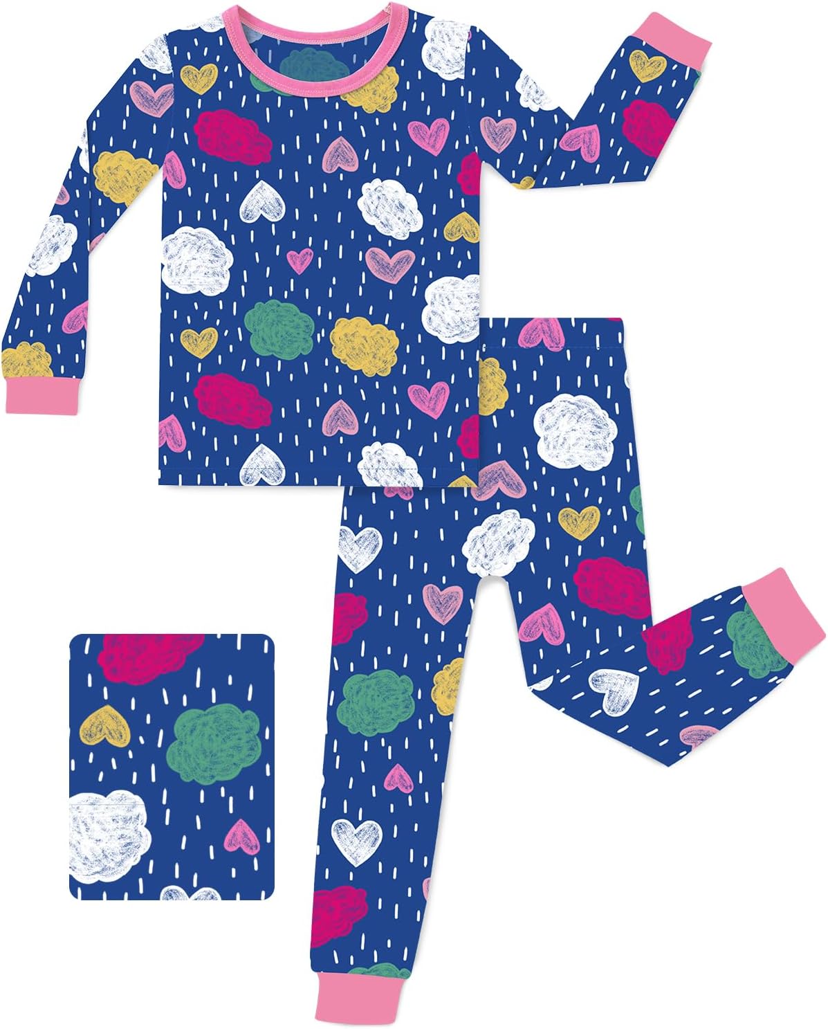Bamboo Viscose Toddler Girls Pajama Set