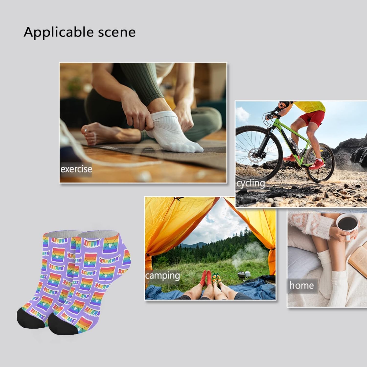 Rainbow LGBTQ Boys Ankle Socks Fashionable