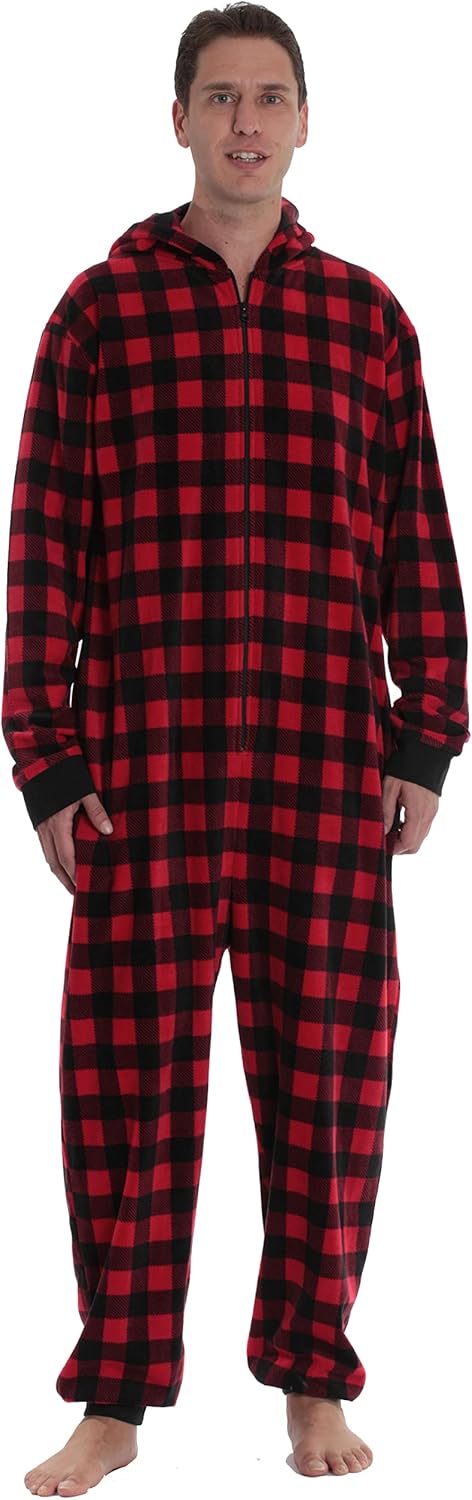 Matching Buffalo Plaid Adults Onesie