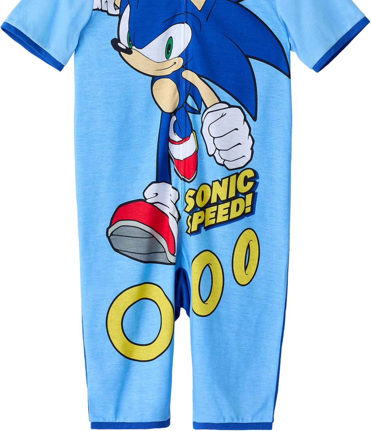 Sonic The Hedgehog Kids Onesie Pajamas - Zip Up Hooded Blanket Sleeper