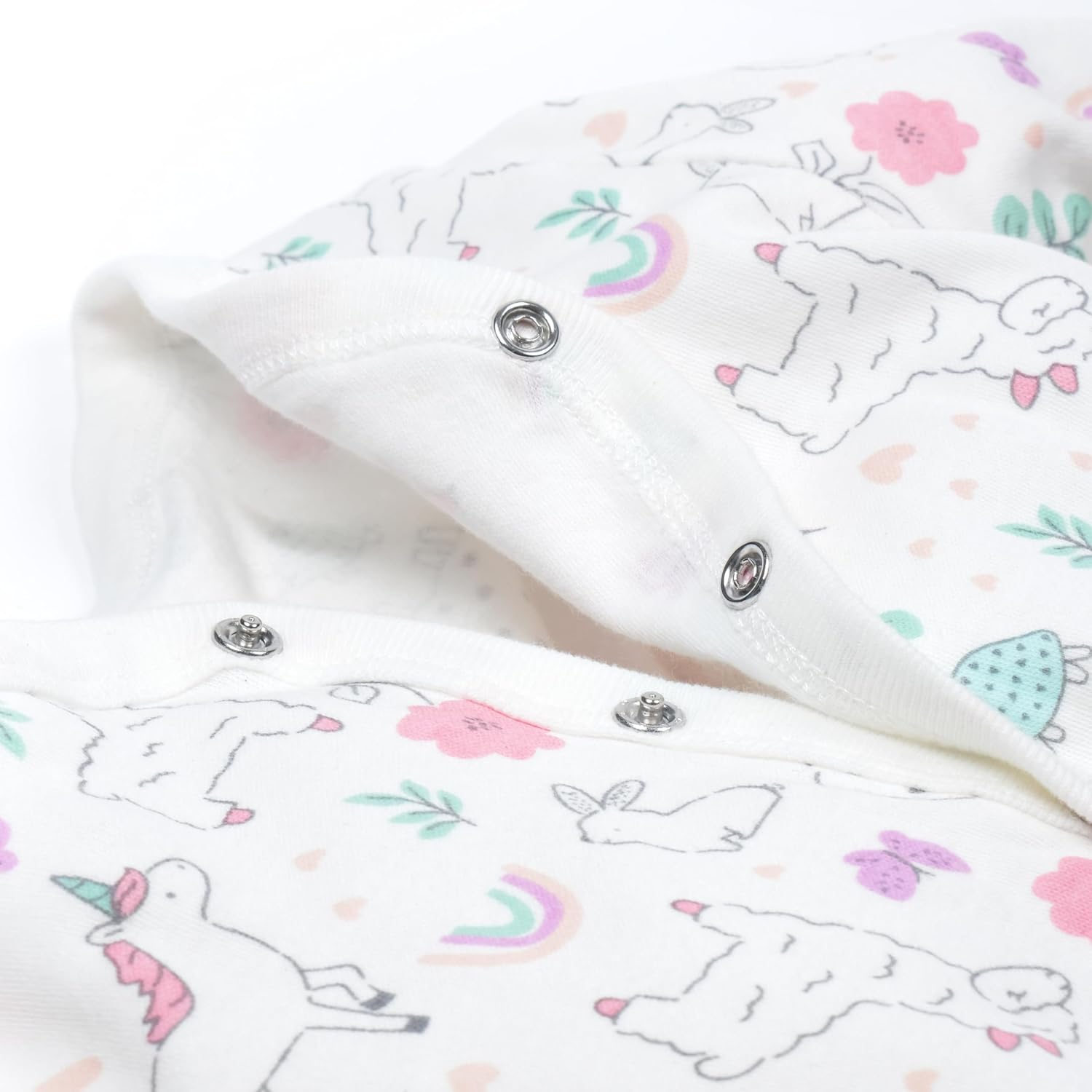 babies girls cotton footies multi pack long sleeve one-piece jumpsuit