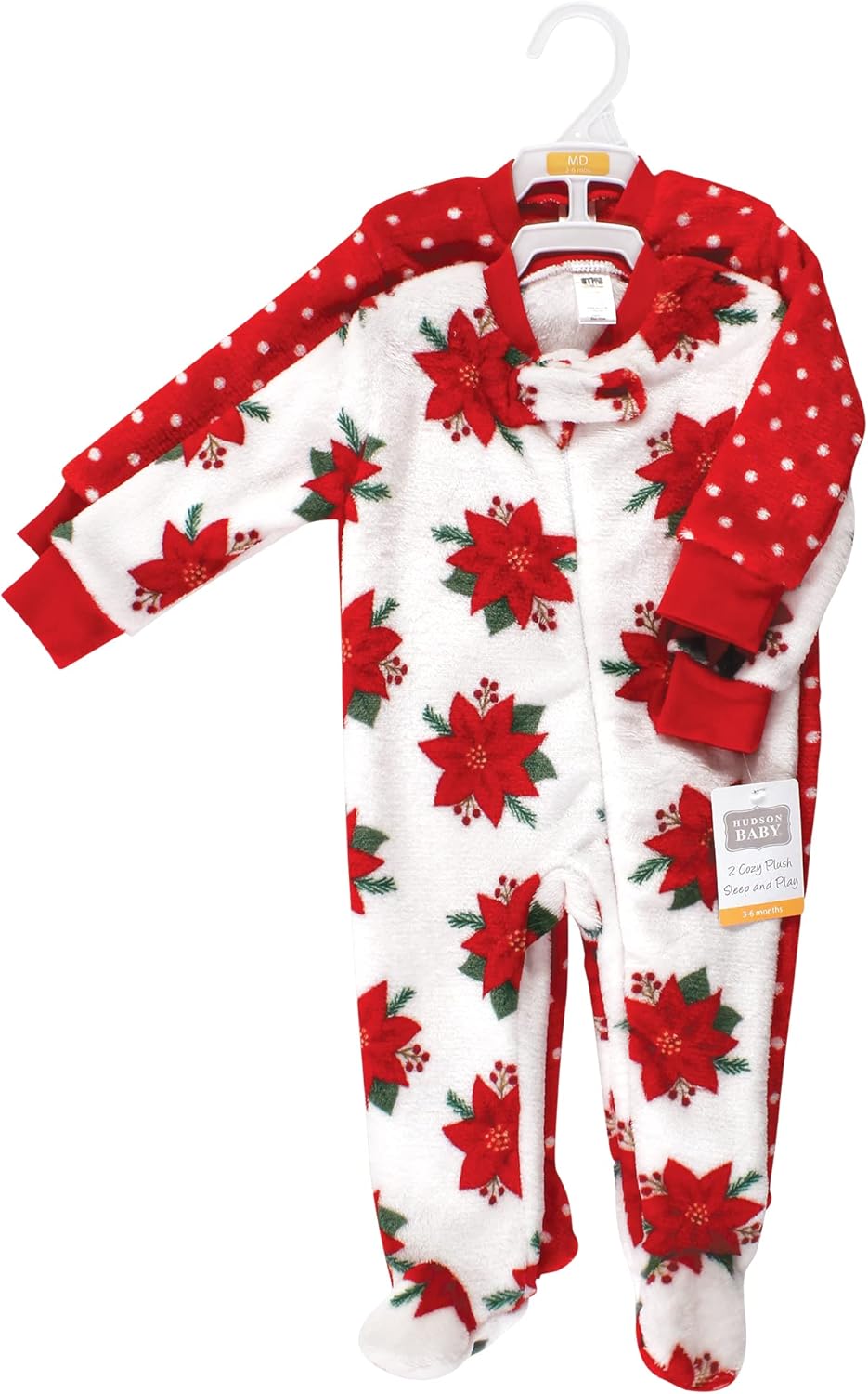 Hudson Baby Baby Girls Plush Sleep and Play Set