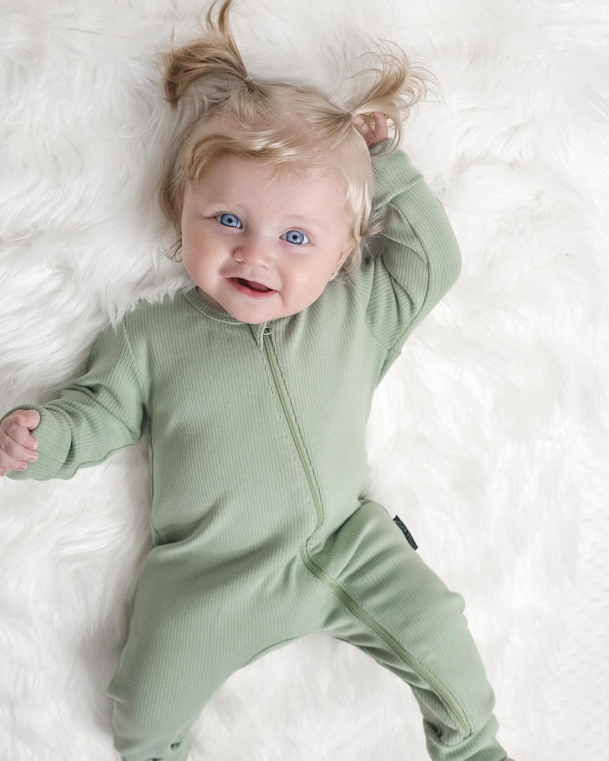 Merqwadd Baby Girl Zipper Pajama 3-Piece Set