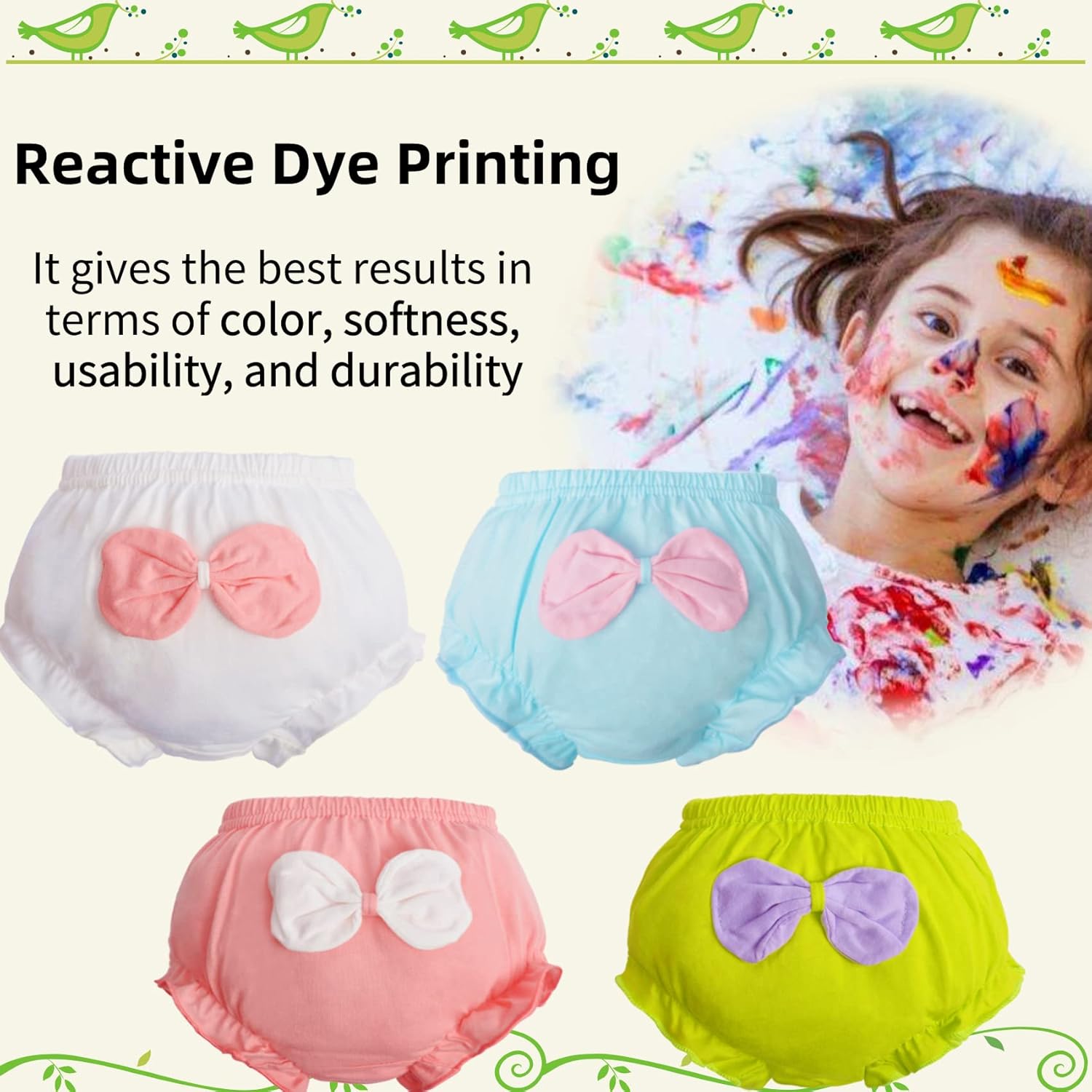 Baby Girls Cotton Bloomers Brief Soft Comfortable and Durable