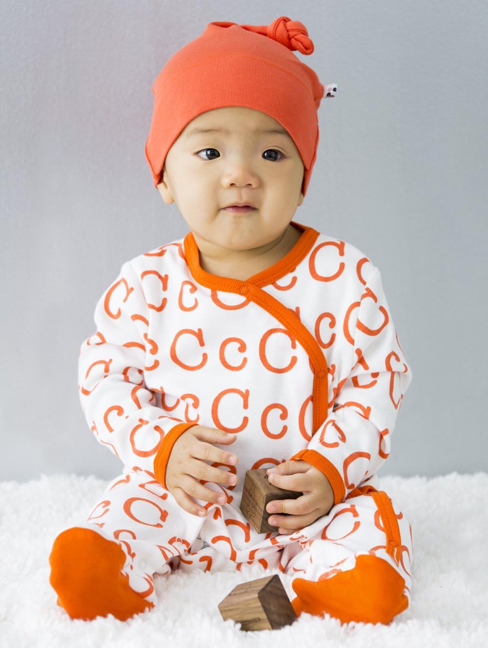 Babysoy Organic Alphabet Footie Onepiece for Newborns 03-06 Months