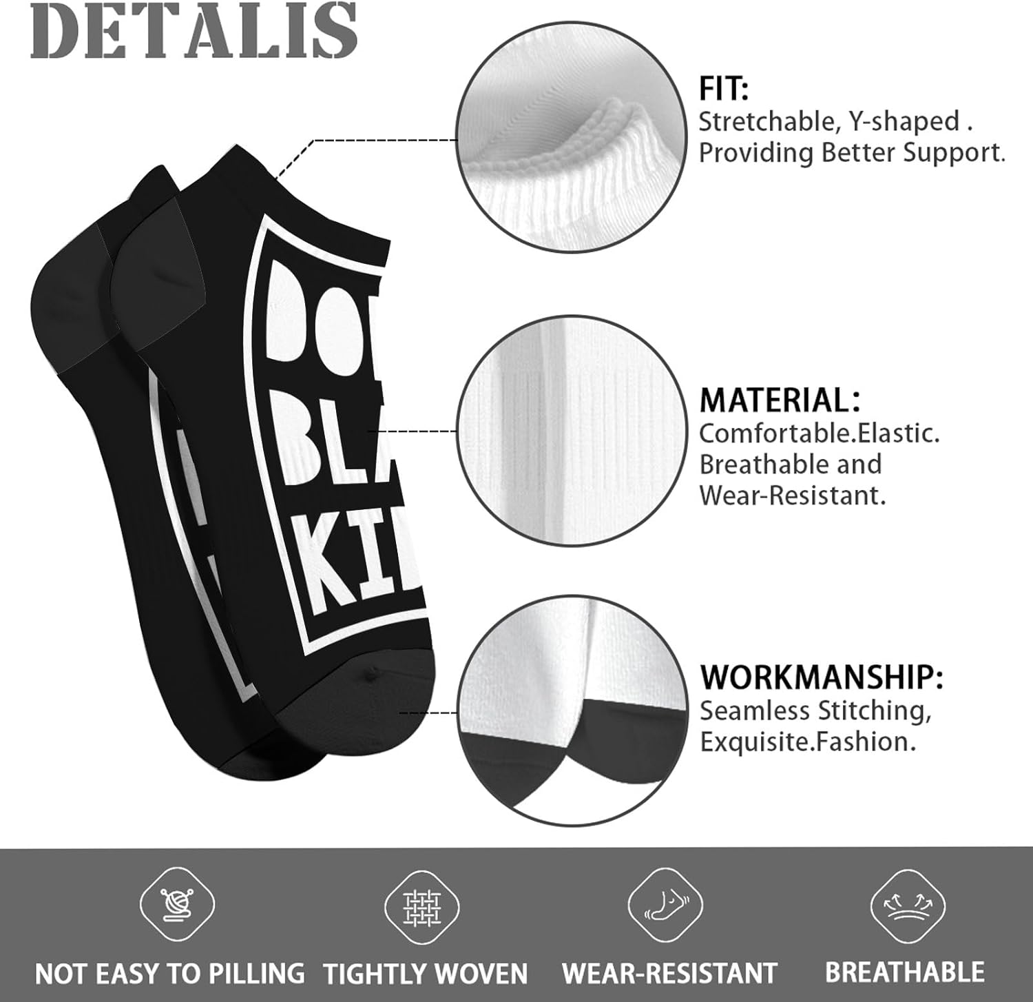 Mens Black B Is For Brilliants Toddler Dress Socks