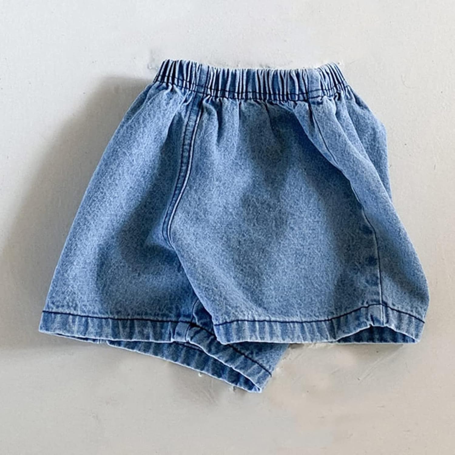 EISHOW Unisex Denim Bloomers Shorts 2pcs Set for 0-3 Years
