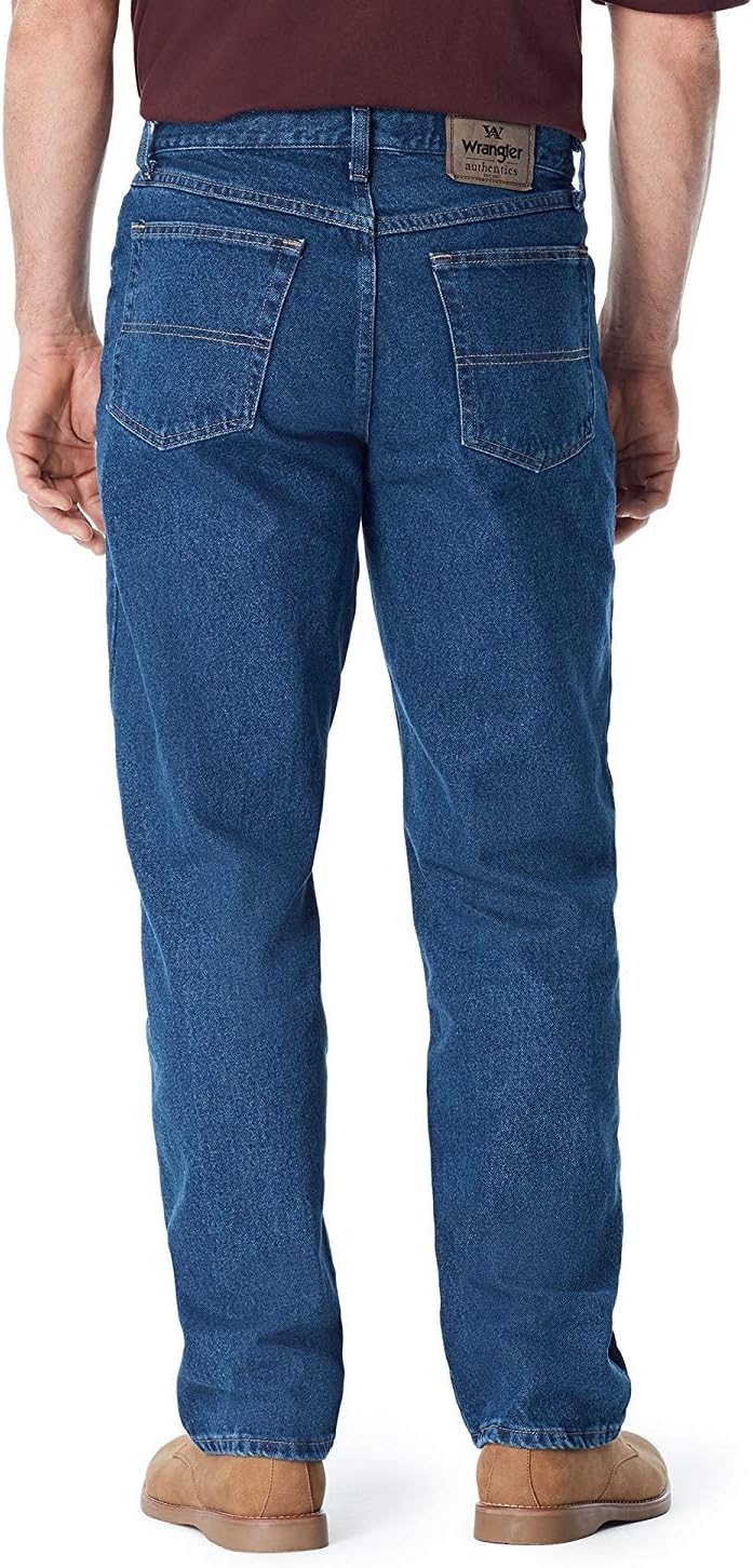 Wrangler Authentics Mens Classic 5-Pocket Relaxed Fit Cotton Jean