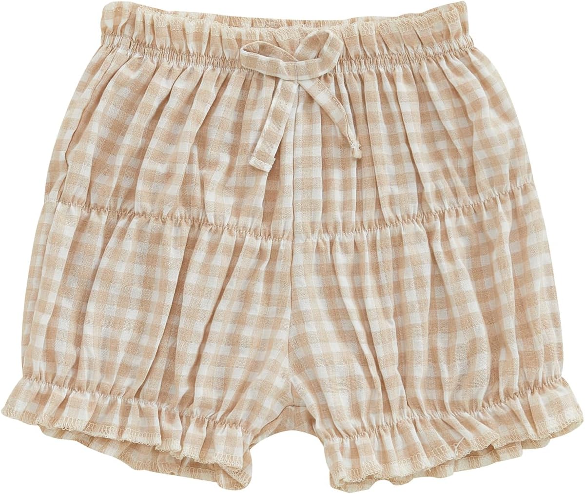 Aiwpstoin Toddler Girls Ruffled Plaid Shorts