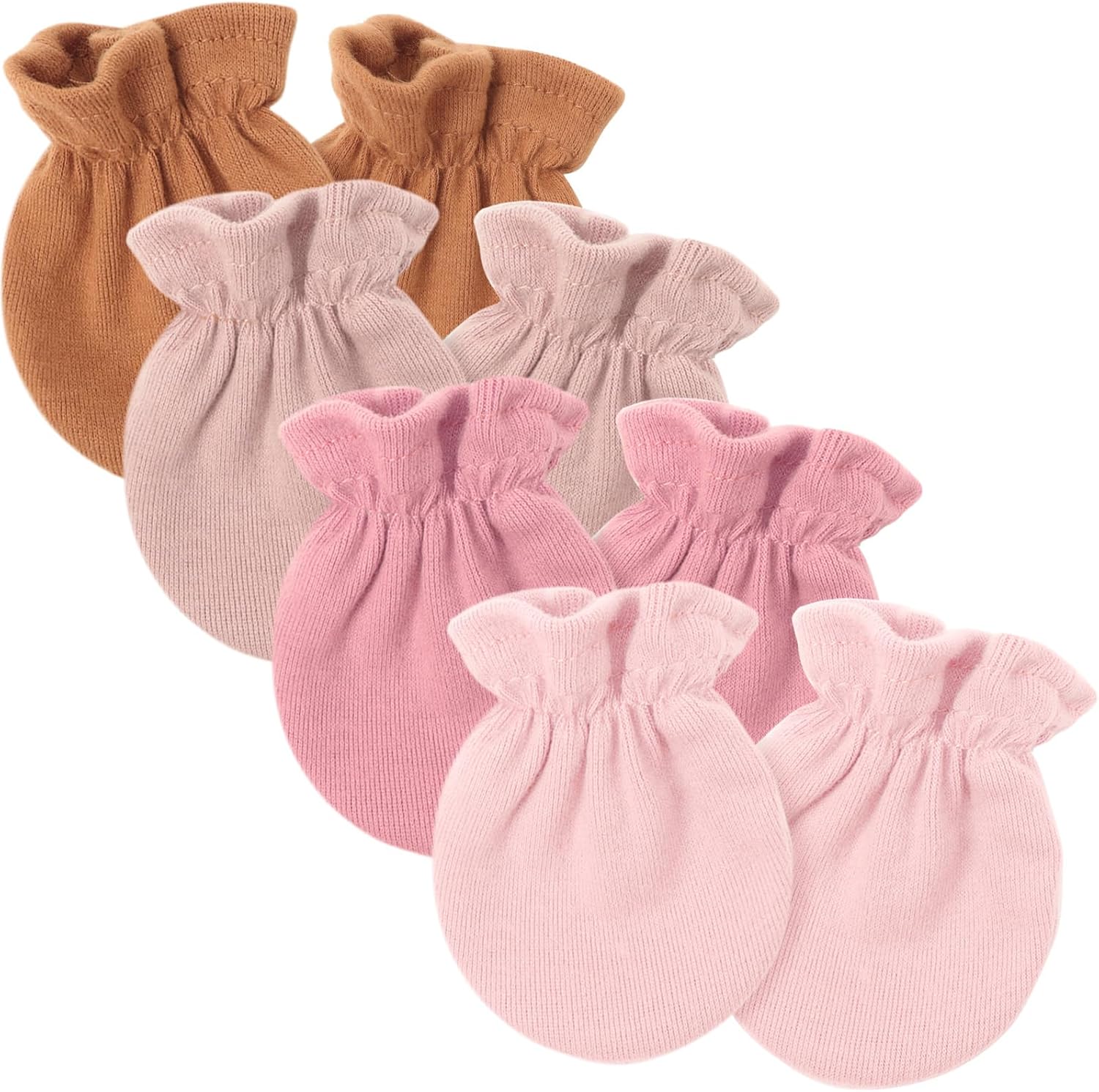DRESHOW Organic Cotton No Scratch mittens for Babies