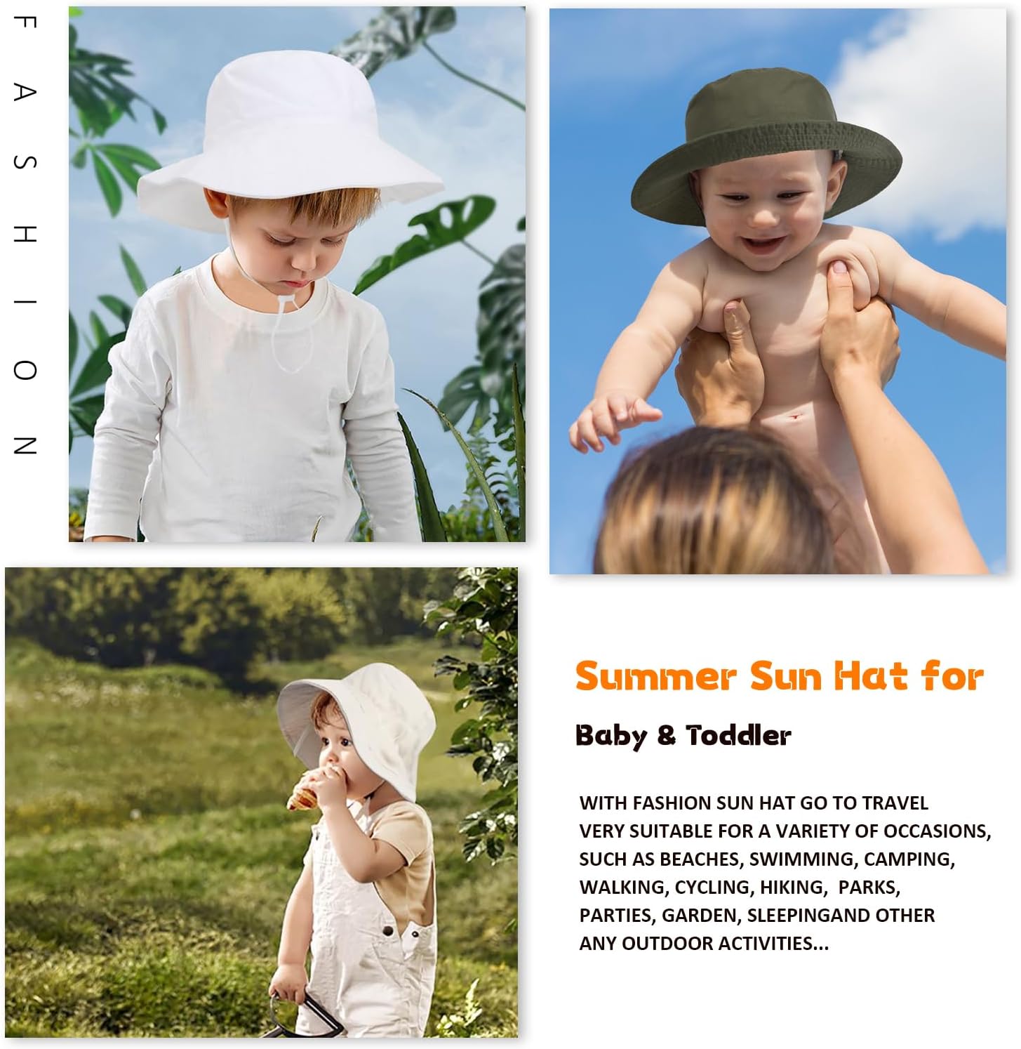 DANMY Toddler Bucket Hat UPF 50