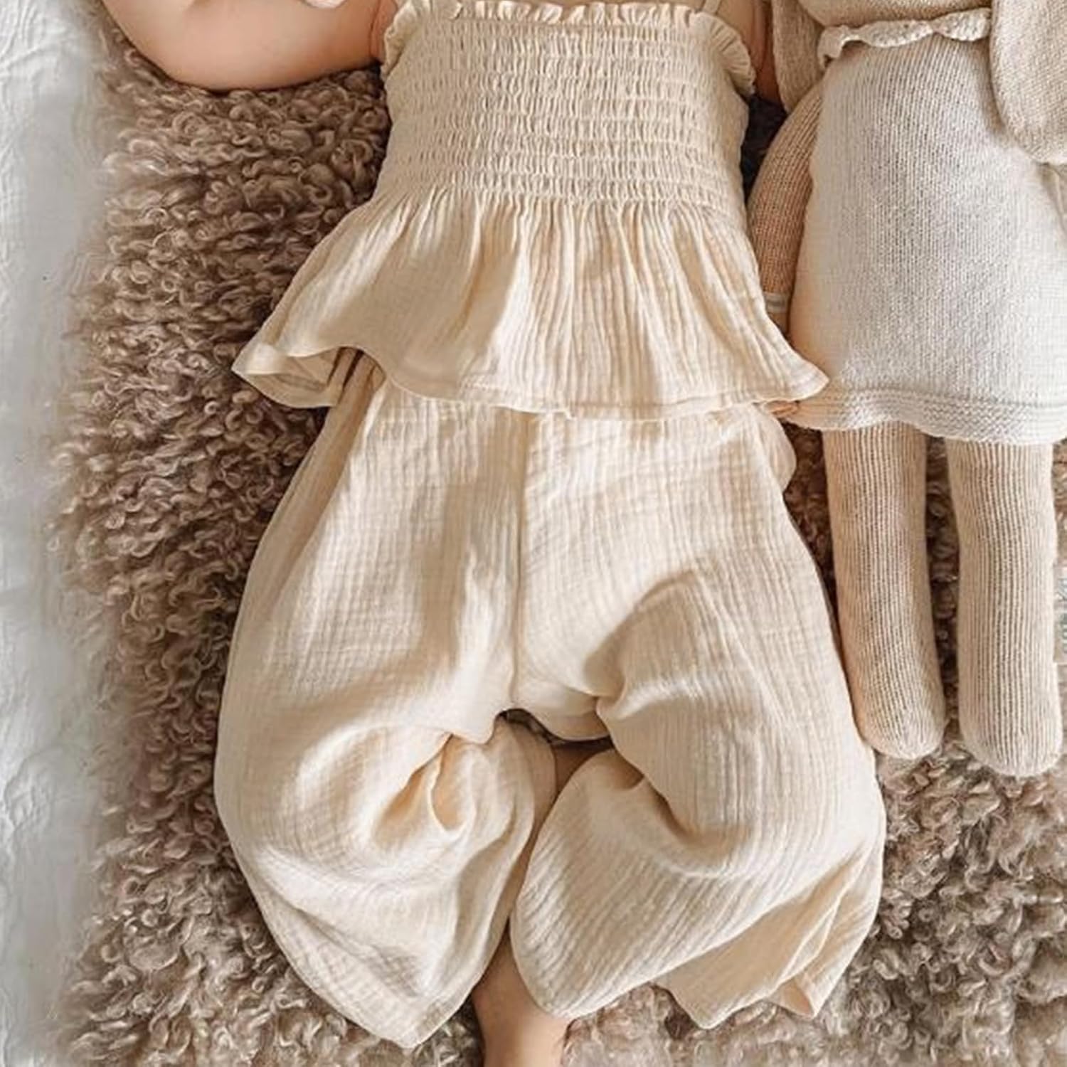 Toddler Girl Linen Camisole Pants Set