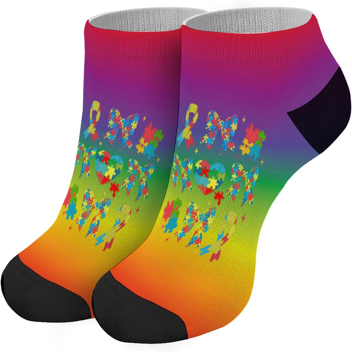 Coquettess Autism Puzzles for Men Hidden Messages Socks