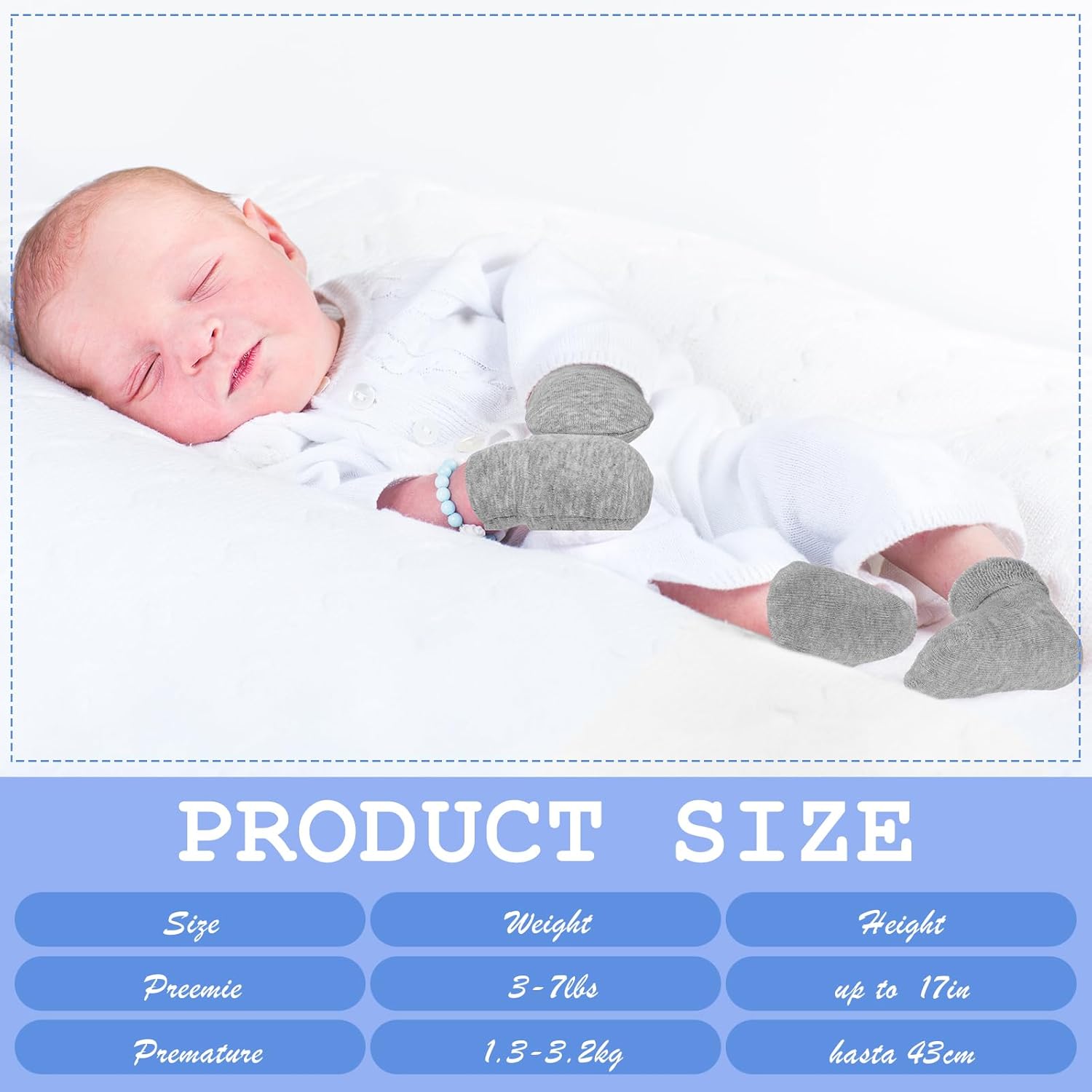 BreathFFY Preemie Mitten Sock Set for Newborns