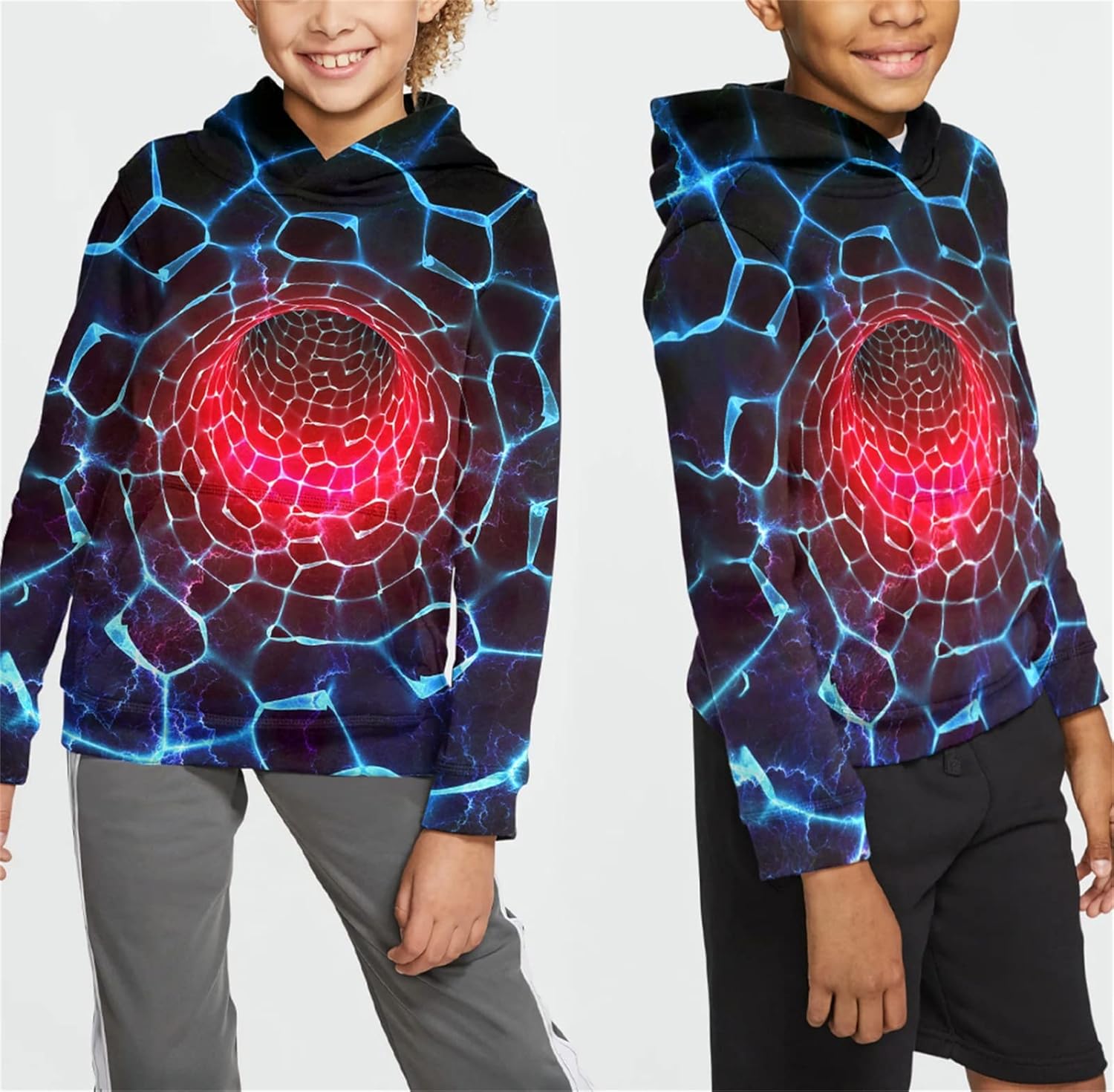 Neemanndy Kids Hoodie 3D Graphic Sweater with Pocket